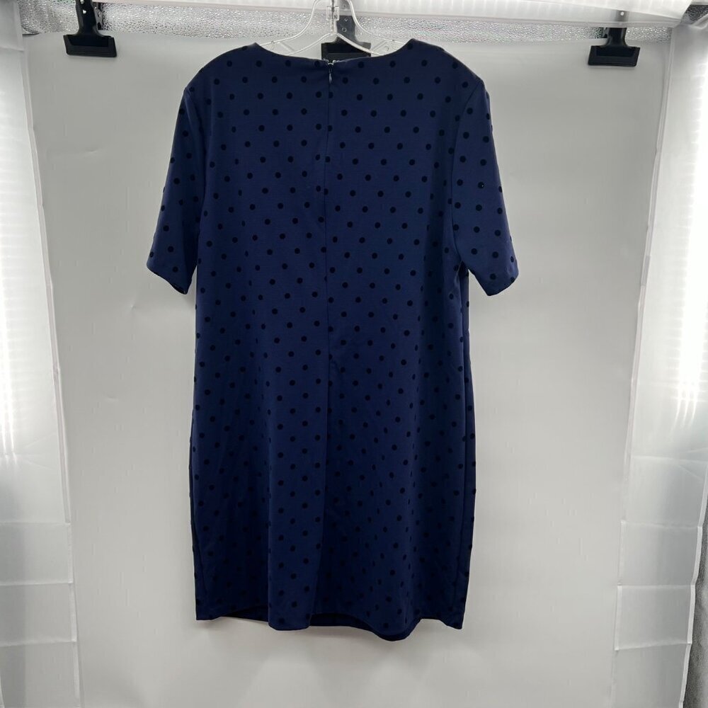 Old Navy Women's Short Sleeve Polka Dot Sheath Dress Amethyst/Black Size Large - Picture 6 of 9